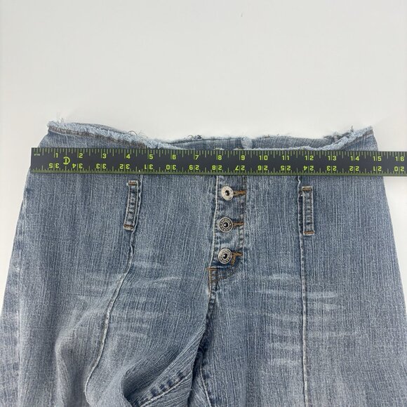 Vintage Zana Di Y2K Jeans Low Rise Cropped Flare Jeans Womens Size 11 - Picture 10 of 12